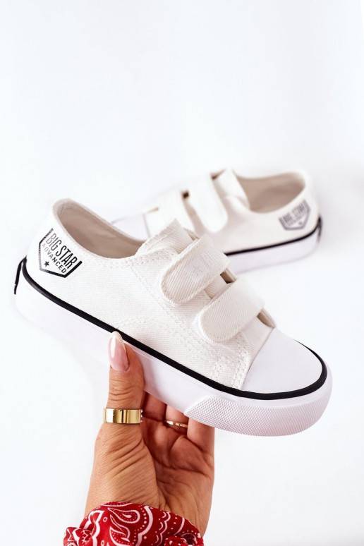 Kinder-Freizeitschuhe mit Klebeverschlüssen Big Star in der Farbe Weiß