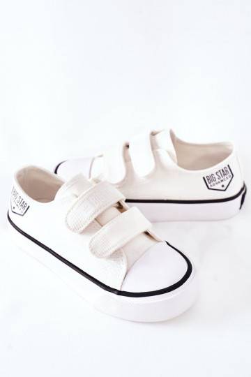 Chaussures de loisirs enfant avec attaches adhésives Big Star coloris blanc 2