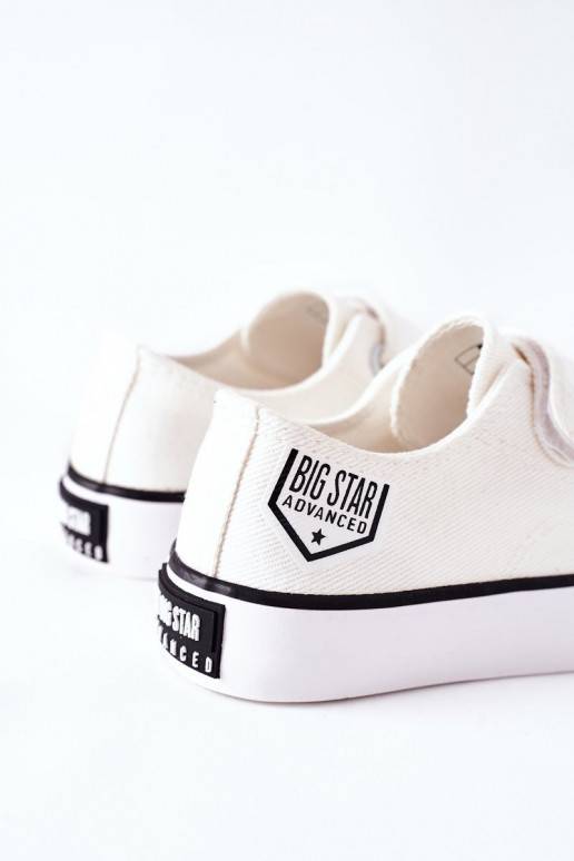Chaussures de loisirs enfant avec attaches adhésives Big Star coloris blanc