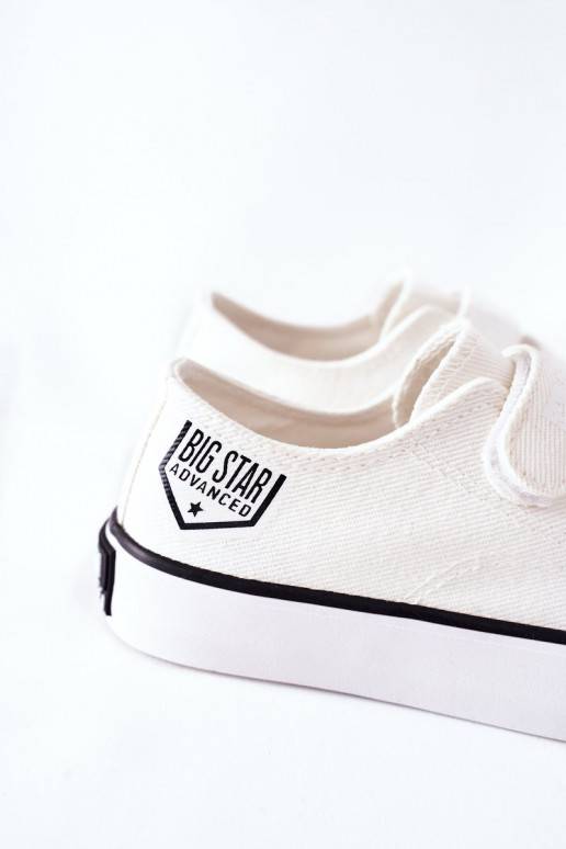 Chaussures de loisirs enfant avec attaches adhésives Big Star coloris blanc