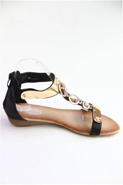 Sandalen met goudkleurige metallic... Sandalen met goudkleurige metallic...