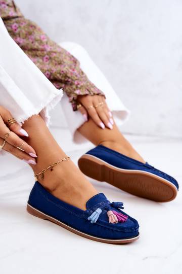 Mocassins à franges bleu... 2