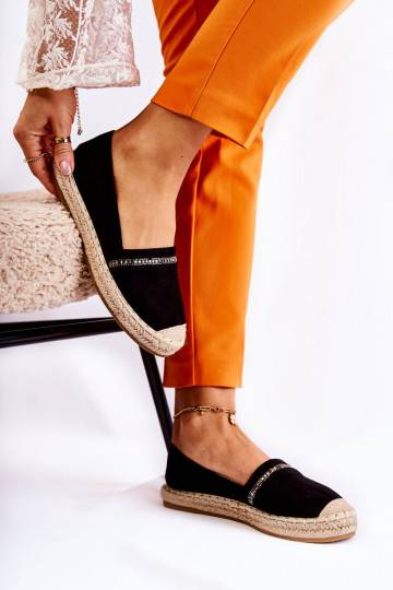 Schwarze Cersei-Espadrilles eines auffälligen Modells