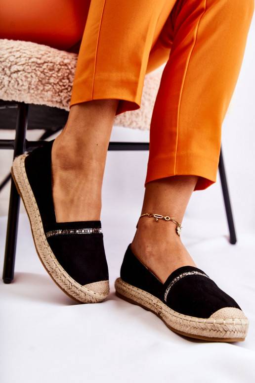 Espadrilles Cersei noires d'un modèle frappant