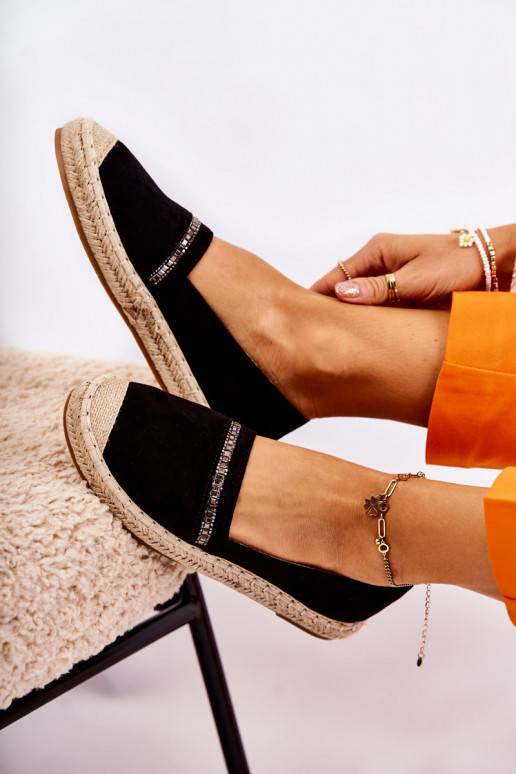 Schwarze Cersei-Espadrilles eines auffälligen Modells