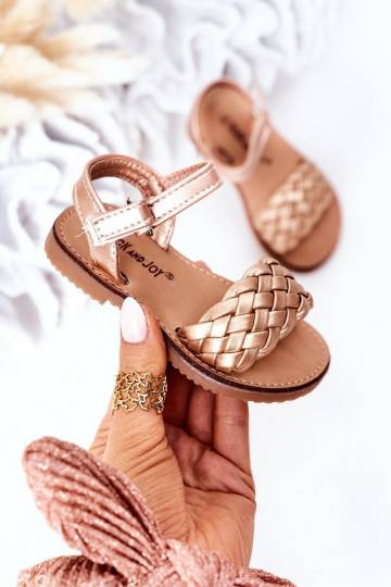 Sandalen voor kinderen in rosé goud Bailly