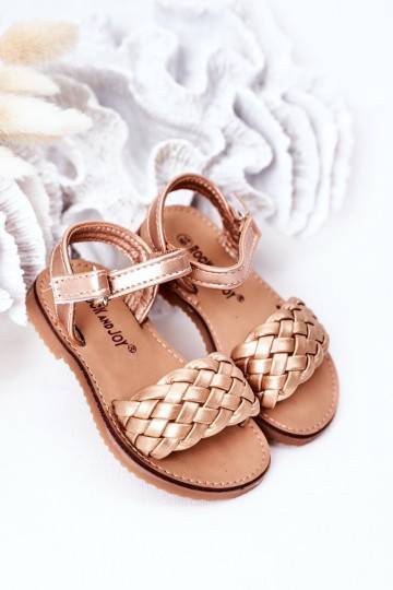 Sandales pour enfant en or rose Bailly 2