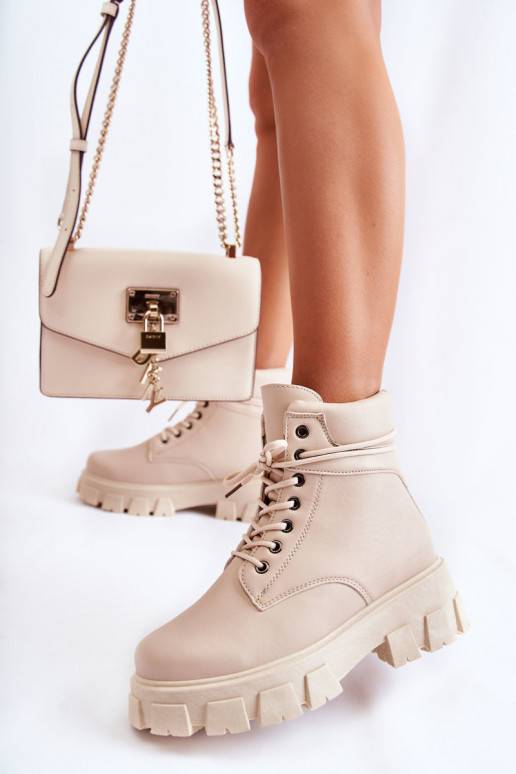 Damen-Stiefeletten in Elfenbein Flavin Damen-Stiefeletten in Elfenbein Flavin