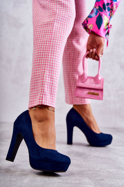 Modèle classique Chaussures en daim couleur bleu foncé Soro