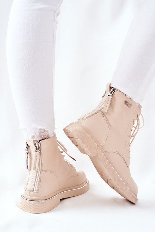 Bottes femme beiges