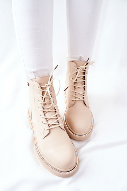 Bottes femme beiges