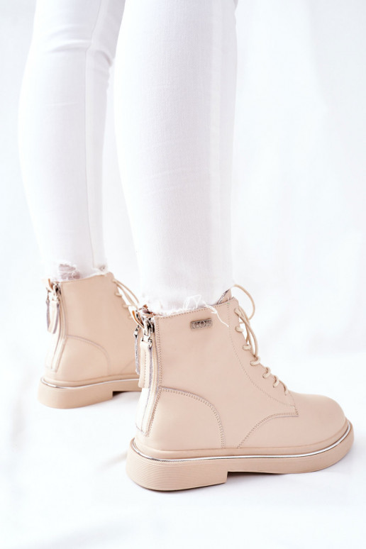 Bottes femme beiges