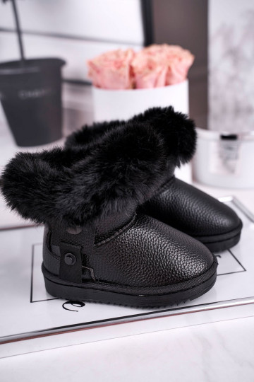 Bottes de neige chauffantes pour enfants avec fourrure de couleur noire Marella 2