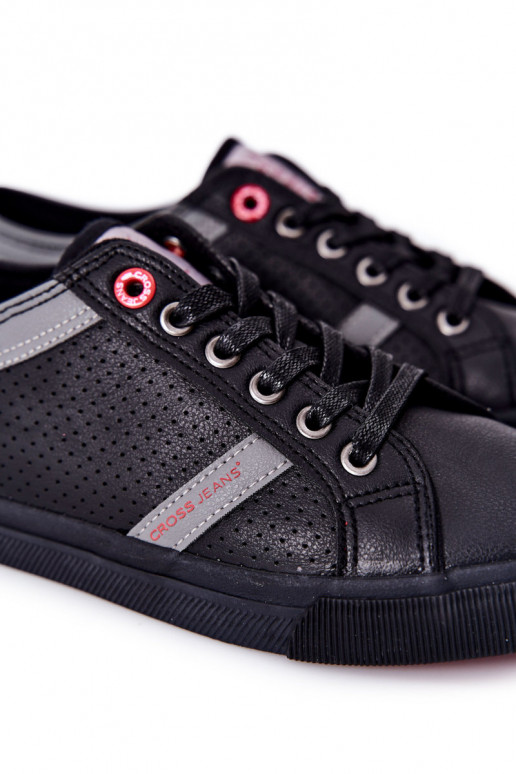 Chaussures décontractées Cross Jeans pour hommes de couleur noire