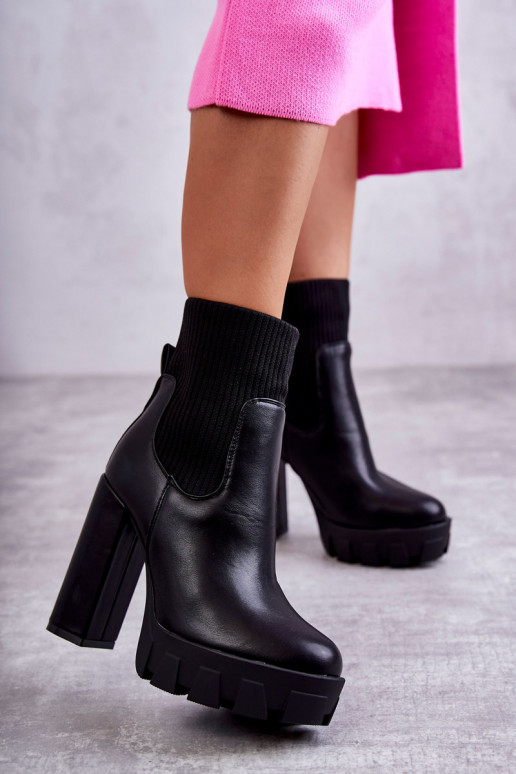 Sockentyp Damenstiefel schwarze Farbe... Sockentyp Damenstiefel schwarze Farbe...