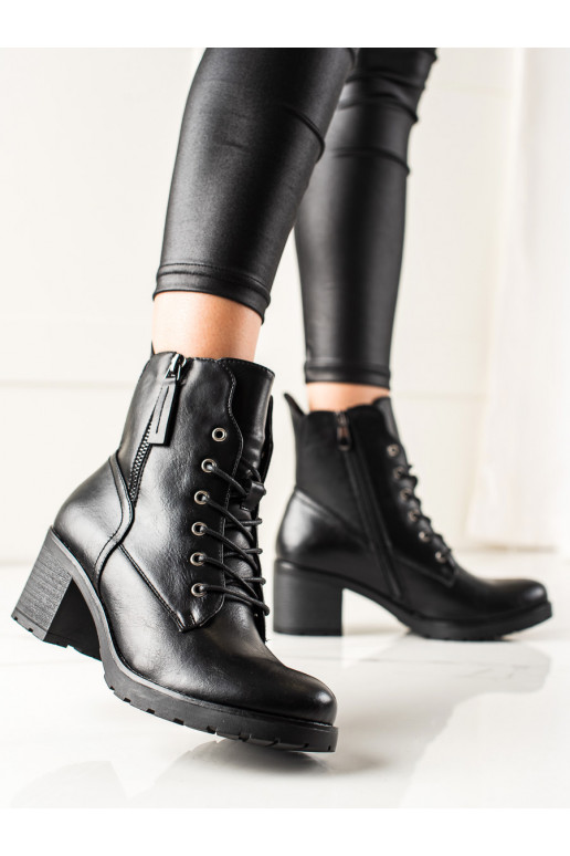 Bottes décontractées à lacets noires POTOCKI