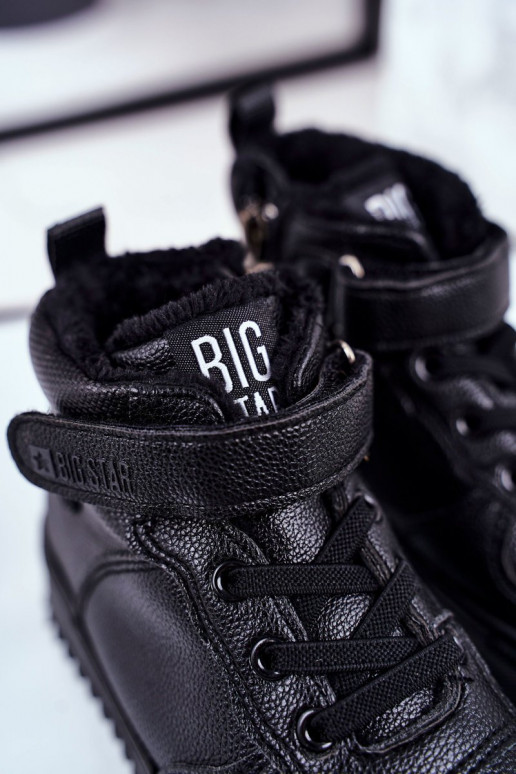 Gewärmte Sportschuhe für Kinder Big Star in schwarzer Farbe