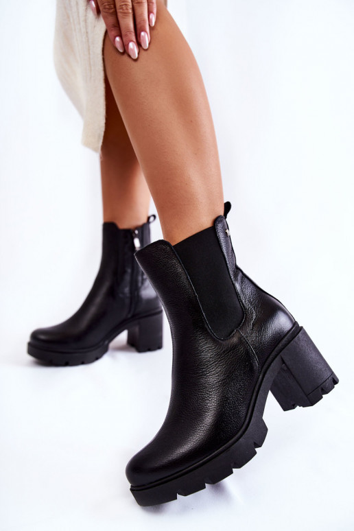 Bottes à plateforme Martine noires