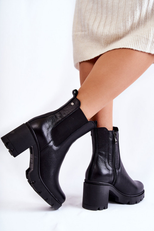 Bottes à plateforme Martine noires