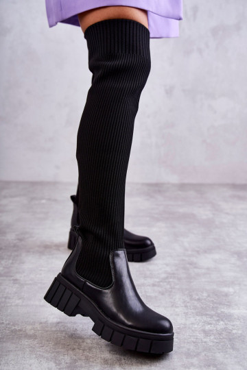 Schwarze Stiefel Austin 2