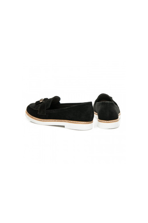 Mocassins en daim noir