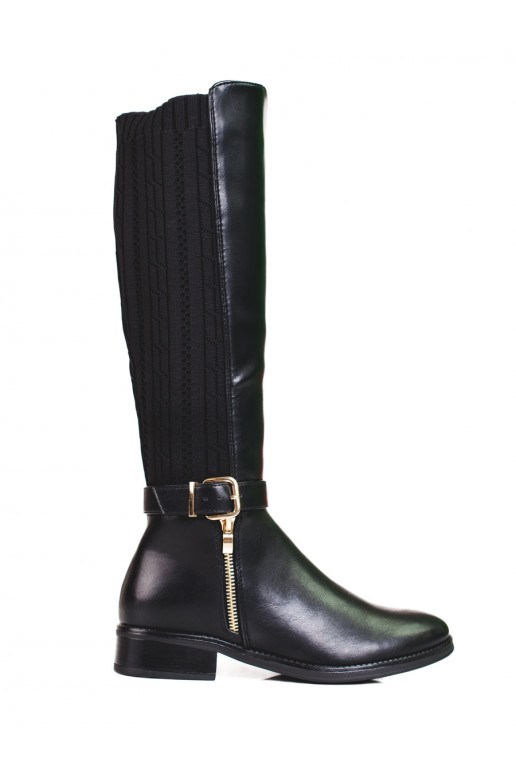 Chaussures en cuir noir Shelovet Chaussures en cuir noir Shelovet