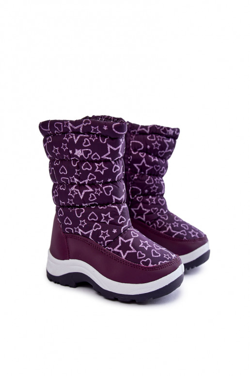 Kindersnowboots in paarse kleur Terra Kindersnowboots in paarse kleur Terra