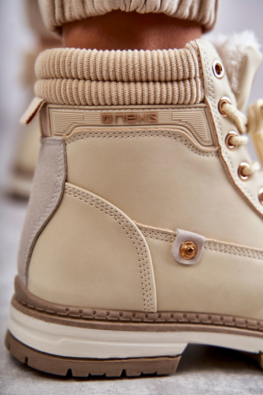 Bottines chaudes couleur beige Liv Bottines chaudes couleur beige Liv