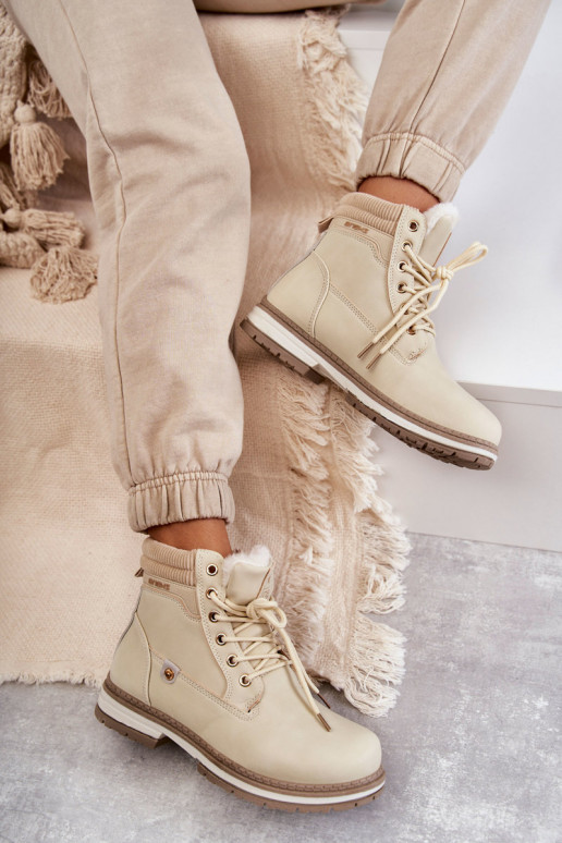 Bottines chaudes couleur beige Liv