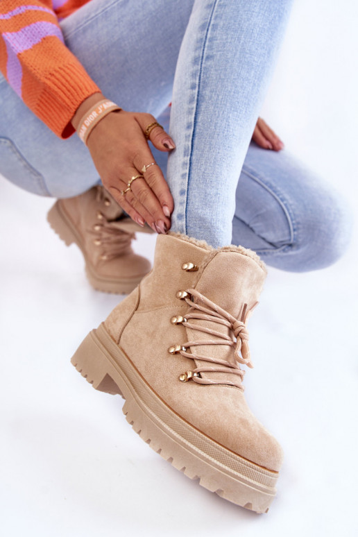 Bottines Bellita en daim beige Bottines Bellita en daim beige