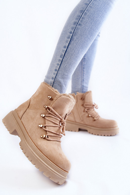 Bottines Bellita en daim beige Bottines Bellita en daim beige