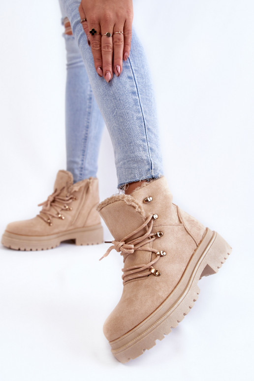 Bellita beige suède laarzen Bellita beige suède laarzen