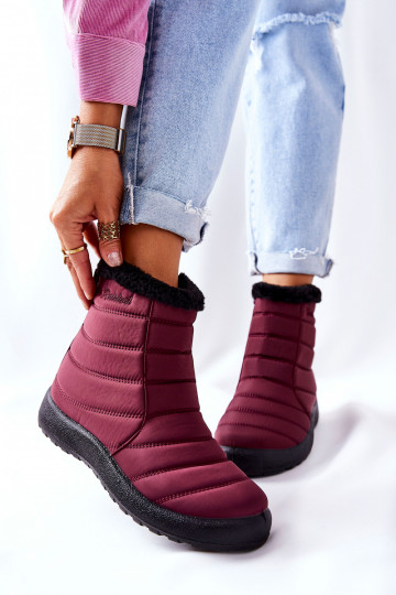 Bottes de neige bordeaux...