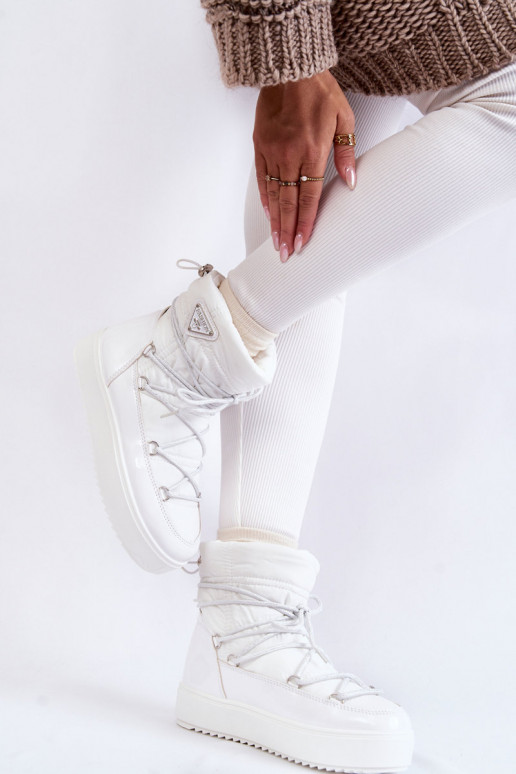 Bottes de neige à lacets de couleur...