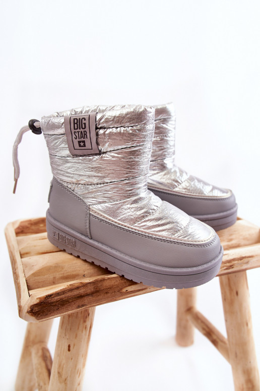 Boots de neige enfant gris et argent...