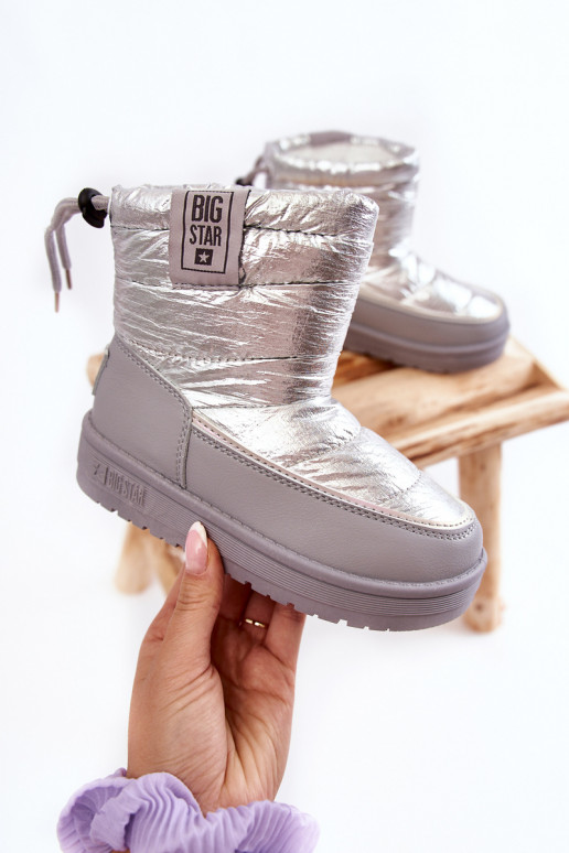 Boots de neige enfant gris et argent...