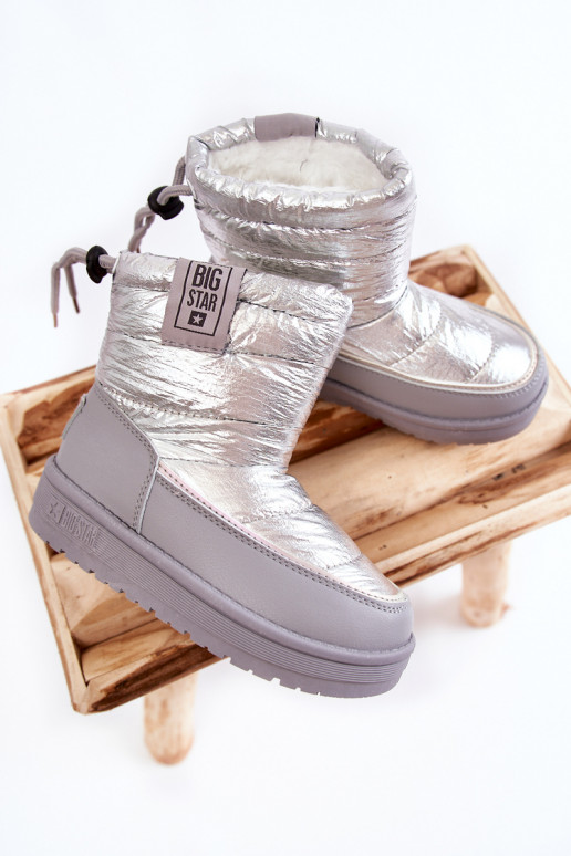 Boots de neige enfant gris et argent Big Star