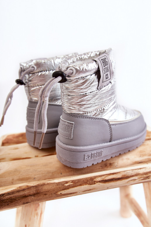 Boots de neige enfant gris et argent...
