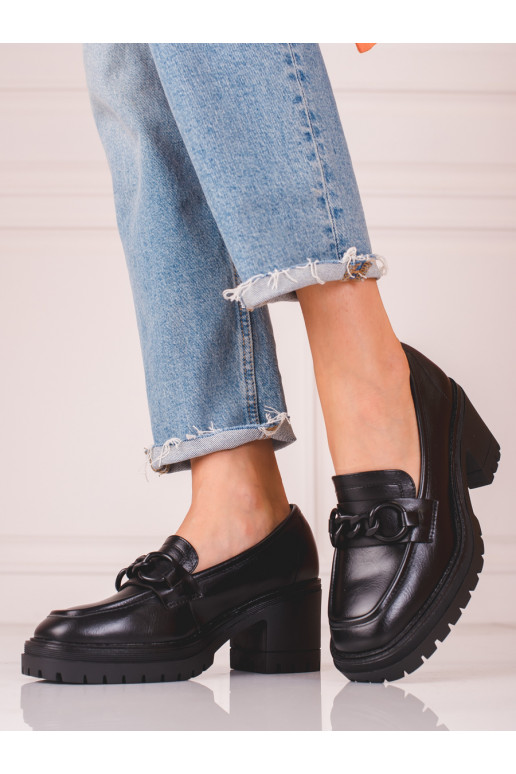 Vinceza schwarze Mokassin-Schuhe für Damen