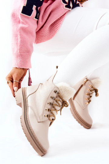 Bottines Khaleni pour femme en beige 2
