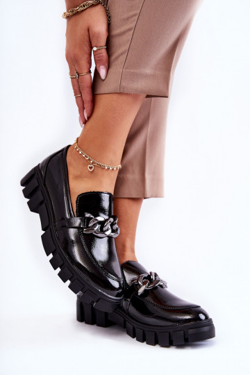 Schoenen met lakleereffect...