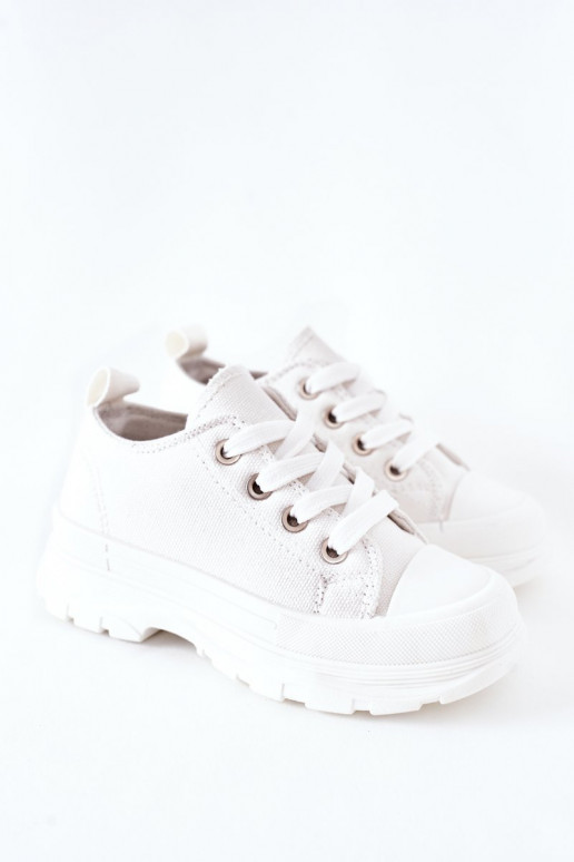 Chaussures de loisirs pour enfants avec plateforme de couleur blanche Travel Time