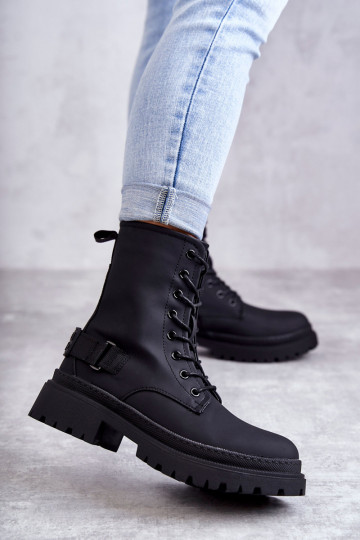 Bottines réchauffées avec fermetures éclair de couleur noire Fabiola