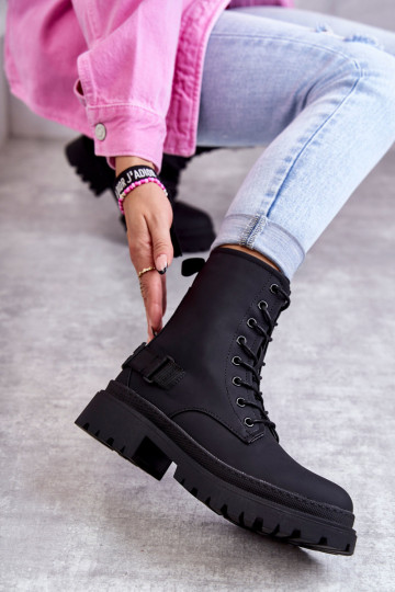 Bottines réchauffées avec fermetures éclair de couleur noire Fabiola 2