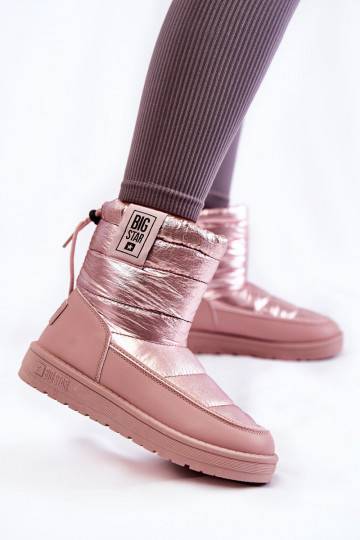 Bottines de neige chauffantes roses Big Star pour femme 2