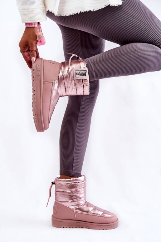 Rosa wärmende Schneestiefel Big Star für Damen