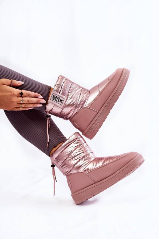 Bottines de neige chauffantes roses Big Star pour femme