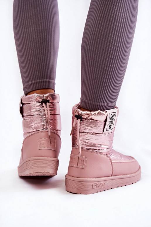 Bottines de neige chauffantes roses Big Star pour femme