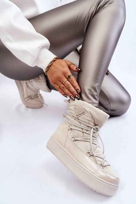 Bottes de neige chauffantes à lacets...