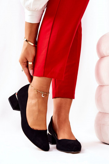 Zwarte suède damesschoenen